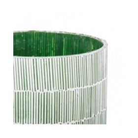Portacandele Verde Cristallo Cemento 13 x 13 x 20 cm