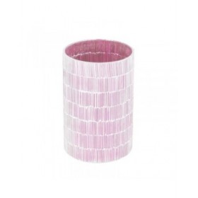 Portacandele Rosa Cristallo Cemento 13 x 13 x 20 cm