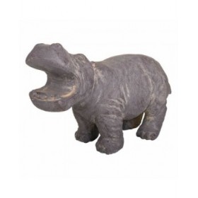 Statua Decorativa Alexandra House Living Grigio Magnesio Ippopotamo 26 x 40 x 35 cm