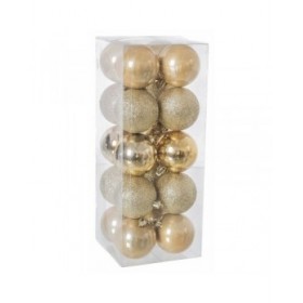 Palle di Natale Dorato Plastica 6 x 6 x 6 cm (20 Pezzi) (20 Unità)