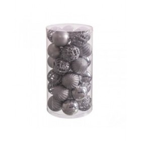 Palle di Natale Argentato Plastica 5 x 5 x 5 cm (30 Unità)