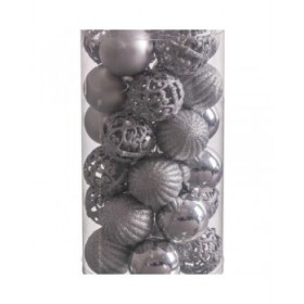 Palle di Natale Argentato Plastica 5 x 5 x 5 cm (30 Unità)