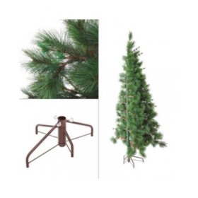 Albero di Natale Verde PVC Metallo Polietilene Plastica 150 cm