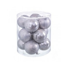 Palle di Natale Multicolore Rame Plastica 8 x 8 x 8 cm (12 Unità)