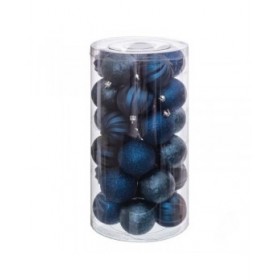 Palle di Natale Azzurro Plastica 6 x 6 x 6 cm (30 Unità)