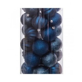 Palle di Natale Azzurro Plastica 6 x 6 x 6 cm (30 Unità)