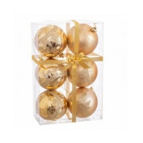 Palle di Natale Dorato Plastica Cervo 8 x 8 x 8 cm (6 Unità)