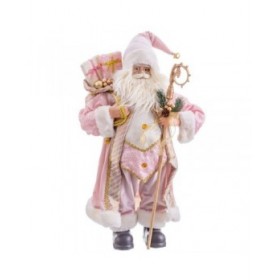Decorazione Natalizia Rosa Plastica Poliresina Tessuto 60 cm