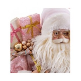 Decorazione Natalizia Rosa Plastica Poliresina Tessuto 60 cm