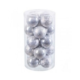 Palle di Natale Argentato Plastica 6 x 6 x 6 cm (20 Unità)