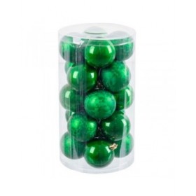 Palle di Natale Verde Plastica 6 x 6 x 6 cm (20 Unità)