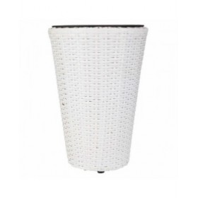 Vaso Alexandra House Living Bianco Ferro Rattan Plastica 28 x 40 x 28 cm