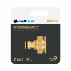 Connettore tubo Cellfast 3/4" 1" Ottone Rubinetto
