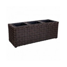 Vaso Alexandra House Living Marrone Ferro Rattan Plastica 18 x 18 x 48 cm