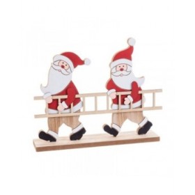 Decorazione Natalizia Multicolore Legno Babbo Natale 14,5 x 5 x 19 cm