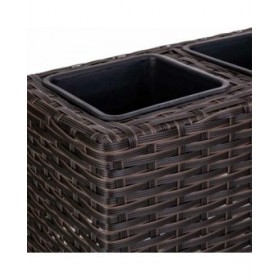 Vaso Alexandra House Living Marrone Ferro Rattan Plastica 18 x 18 x 48 cm