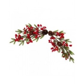 Centrotavola Natale Rosso Multicolore Plastica Foam Ananas 70 cm