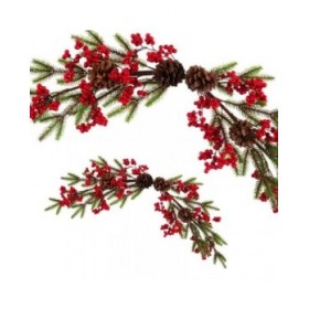 Centrotavola Natale Rosso Multicolore Plastica Foam Ananas 70 cm