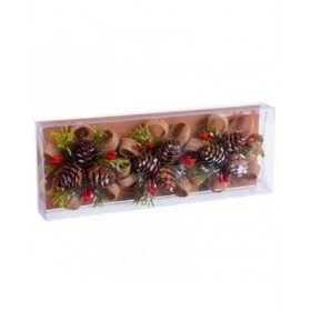 Decorazione Natalizia Multicolore Naturale Plastica Fibra 10,5 x 4 x 20 cm (3 Unità)