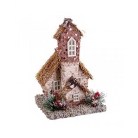 Decorazione Natalizia Multicolore Naturale Polyfoam Casa 15,5 x 16 x 24,5 cm