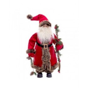 Decorazione Natalizia Rosso Multicolore Poliresina Tessuto 60 cm