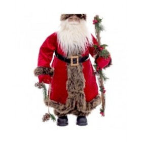 Decorazione Natalizia Rosso Multicolore Poliresina Tessuto 60 cm
