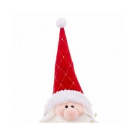 Decorazione Natalizia Multicolore Piume Sabbia Tessuto Babbo Natale 12 x 36 cm