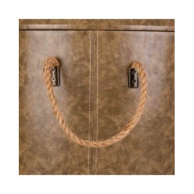 Sgabello Alexandra House Living Grigio Poliuretano Legno MDF 40 x 42 x 40 cm