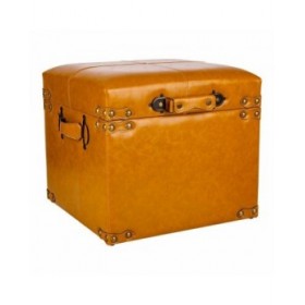 Sgabello Alexandra House Living Giallo Poliuretano Legno MDF 38 x 35 x 38 cm