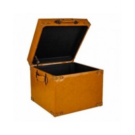 Sgabello Alexandra House Living Giallo Poliuretano Legno MDF 38 x 35 x 38 cm