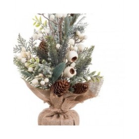 Decorazione Natalizia Multicolore Naturale Plastica Ananas 50 cm