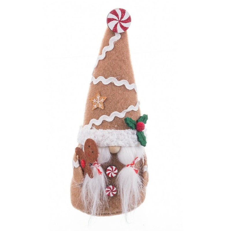 Decorazione Natalizia Beige Multicolore Sabbia Tessuto Bambina 8 x 6 x 19,5 cm