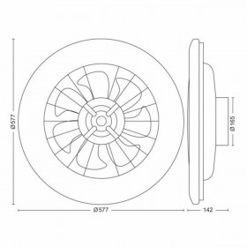 Ventilatore da Soffitto con Luce Philips Bianco