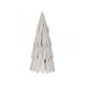 Albero di Natale Bianco Legno di paulownia Albero 28 x 28 x 62 cm