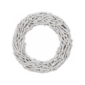 Ghirlanda di Natale Bianco Legno di paulownia 52 x 15 x 52 cm