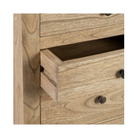 Comodino MIRÓ Naturale legno di mindi 44 x 34 x 77 cm