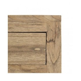 Comodino MIRÓ Naturale legno di mindi 44 x 34 x 77 cm