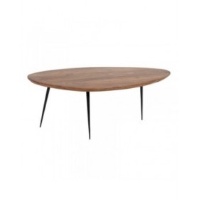 Set di 2 tavoli Nero Naturale 110 x 63 x 40 cm (2 Unità)