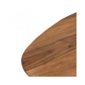 Set di 2 tavoli Nero Naturale 110 x 63 x 40 cm (2 Unità)