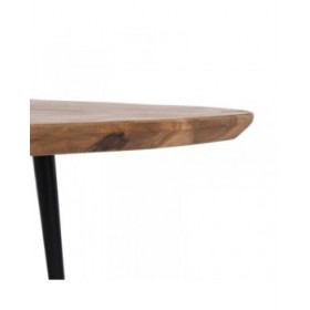 Set di 2 tavoli Nero Naturale 110 x 63 x 40 cm (2 Unità)