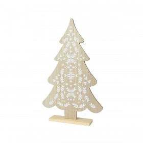 Decorazione Natalizia KSD Bianco Naturale Albero di Natale Abete 30 x 6 x 48 cm Piccolo