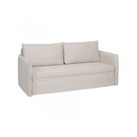 Divano Beige Poliestere Lino 210 x 93 x 95 cm