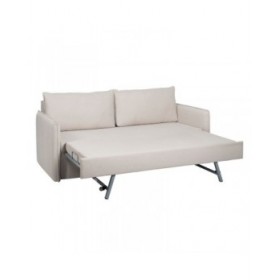 Divano Beige Poliestere Lino 210 x 93 x 95 cm