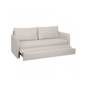 Divano Beige Poliestere Lino 210 x 93 x 95 cm