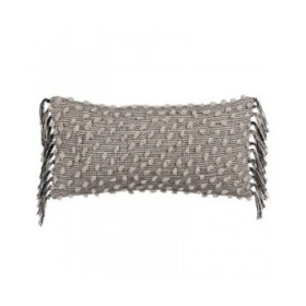 Cuscino Cotone Nero Beige 30 x 60 cm