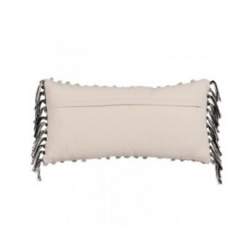 Cuscino Cotone Nero Beige 30 x 60 cm