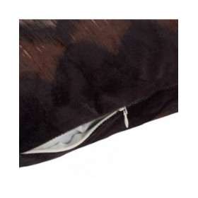 Cuscino Marrone Nero Velluto 50 x 30 cm