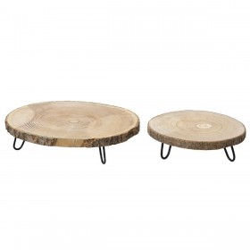 Set di Vassoi KSD Ø 34 x 7,5 cm Ø 26 x 7,5 cm Decorativo 2 Pezzi