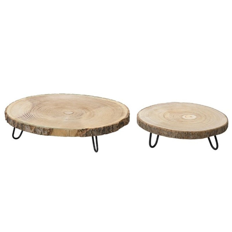 Set di Vassoi KSD Ø 34 x 7,5 cm Ø 26 x 7,5 cm Decorativo 2 Pezzi