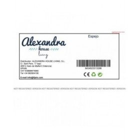 Specchio da parete Alexandra House Living Dorato Grigio scuro 2 x 80 x 50 cm Rettangolare